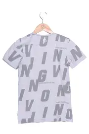 Vorschaubild 2 von Kinder T-Shirt Gr. 152 Grau mit Schriftzug Authentic Logo-Print Casual