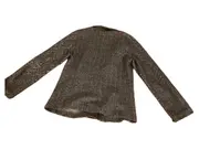 Vorschaubild 5 von Blazer Damen Gr. 38 Grau Fischgrätenmuster Klassisch Wolle