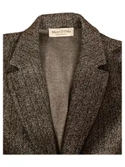 Vorschaubild 3 von Blazer Damen Gr. 38 Grau Fischgrätenmuster Klassisch Wolle