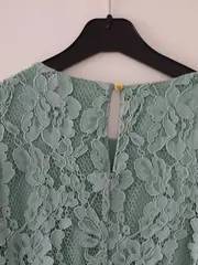 Vorschaubild 4 von Damen festliches Kleid Gr. 36 Türkis Spitze Elegant Midikleid