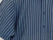 Vorschaubild 4 von Herren Freizeithemd Gr. M 48 Blau Gestreift Kurzarm Casual