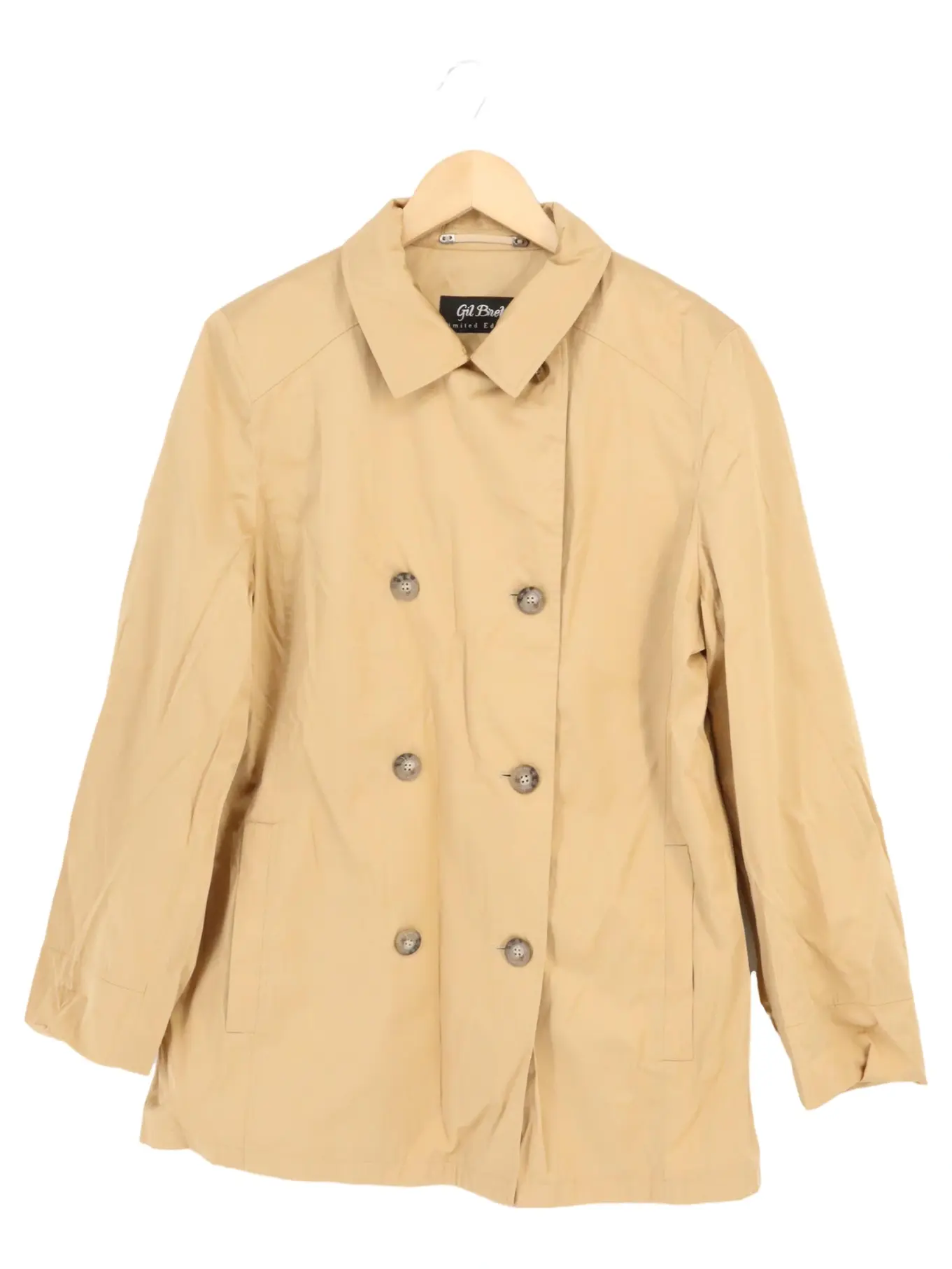 GIL BRET Damen Leichte Jacke Gr. 40/M Beige Klassisch Elegant Casual