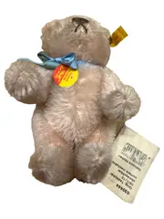 Vorschaubild 1 von Original Teddybär 0211/15 Mohair Grau 14cm mit Knopf im Ohr