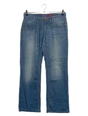 Vorschaubild 1 von QS Damen Bootcut Jeans Gr. 40 W31 Blau Denim Used Look