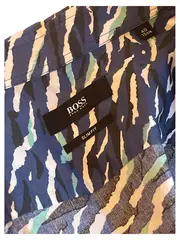 Vorschaubild 4 von Herren Freizeithemd Slim Fit Gr. 40/L Animal Print Blau