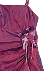 Vorschaubild 2 von Damen Abendkleid Lila Gr. 34 XS Blumenapplikation Elegant Festlich