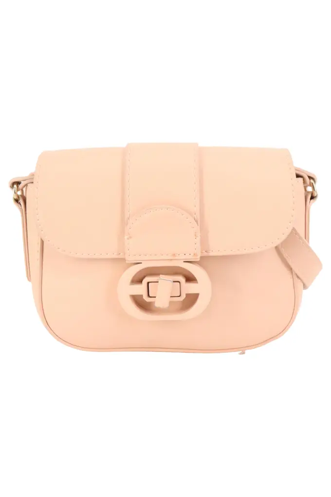 MANGO Damen Umhängetasche Rosa Casual Modern Schultertasche