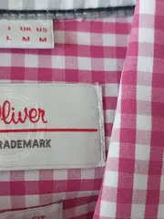 Vorschaubild 4 von Herren Business Hemd kariert Pink Langarm Gr. 50/L