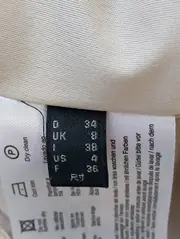 Vorschaubild 4 von Damen Etuikleid Gr. 38/M Beige Grafisch Business Elegant