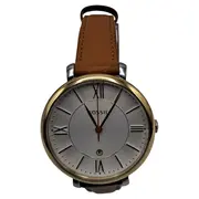 Vorschaubild 1 von Jacqueline Damenuhr Lederarmband Braun Klassisch Alltag Damen 24cm