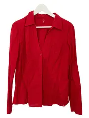 Vorschaubild 1 von EDC Damen Bluse Rot Gr. 42;XL Casual Baumwolle