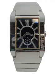 Vorschaubild 1 von Damenuhr Silber Strass Modern Elegant Edelstahl Armbanduhr