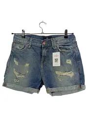 Vorschaubild 5 von Damen Jeans Shorts Destroyed Look Blau Gr. S/36 Denim