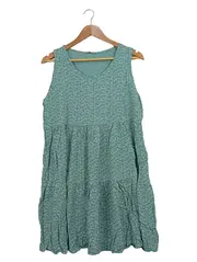 Vorschaubild 1 von Damen Sommerkleid Grün Blumenmuster Casual Gr. N.