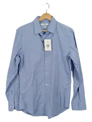 Vorschaubild 1 von Herren Business Hemd Slim Fit Gr. 46/S Blau Langarm