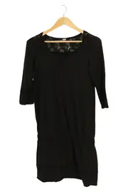 Vorschaubild 1 von Damen Freizeitkleid Gr. 38/M Schwarz Casual Elegant Baumwolle