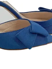 Vorschaubild 4 von Sandaletten Schleife Elegant Blau Damen Gr. 37 Slip-On 8cm Absatz