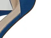 Vorschaubild 5 von Sandaletten Schleife Elegant Blau Damen Gr. 37 Slip-On 8cm Absatz