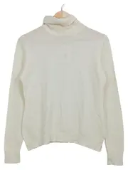 Vorschaubild 1 von Damen Rollkragenpullover Gr. L Beige Strukturmuster Elegant