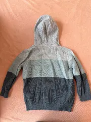 Vorschaubild 2 von Jungen Kapuzenpullover Gr. 110 Blau Baumwolle Strickpulli