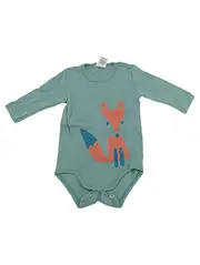 Vorschaubild 1 von Baby Body Gr. 56 Türkis mit Fuchs Motiv Langarm