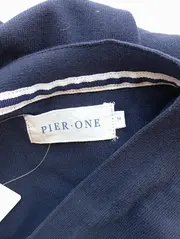 Vorschaubild 3 von PIER ONE Herren Strickjacke Cardigan Gr. 48/M Blau Casual Basic V-Ausschnitt