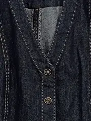 Vorschaubild 3 von Damen Anzugweste Blau Gr. 46 Baumwolle Casual Freizeit Uni