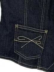 Vorschaubild 4 von Damen Anzugweste Blau Gr. 46 Baumwolle Casual Freizeit Uni