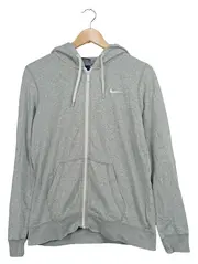 Vorschaubild 1 von Damen Sweatjacke Kapuze Grau L Sport Freizeit Baumwolle Polyester