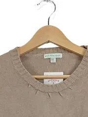 Vorschaubild 4 von Strickpullover Kinder Gr. 150/152 Beige Baumwolle Langarm