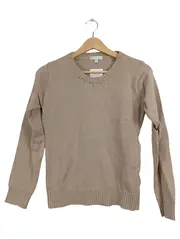 Vorschaubild 2 von Strickpullover Kinder Gr. 150/152 Beige Baumwolle Langarm