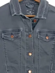 Vorschaubild 3 von Damen Jeansjacke Gr. S/36 Grau Stretch Casual