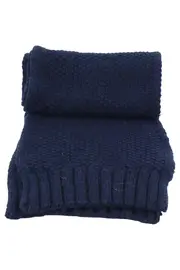 Vorschaubild 1 von Schal Damen Wolle Blau Strickmuster Casual Klassisch Accessoire