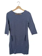 Vorschaubild 1 von Damen Businesskleid Gr. 34 Blau Hahnentritt 3/4-Arm Minikleid