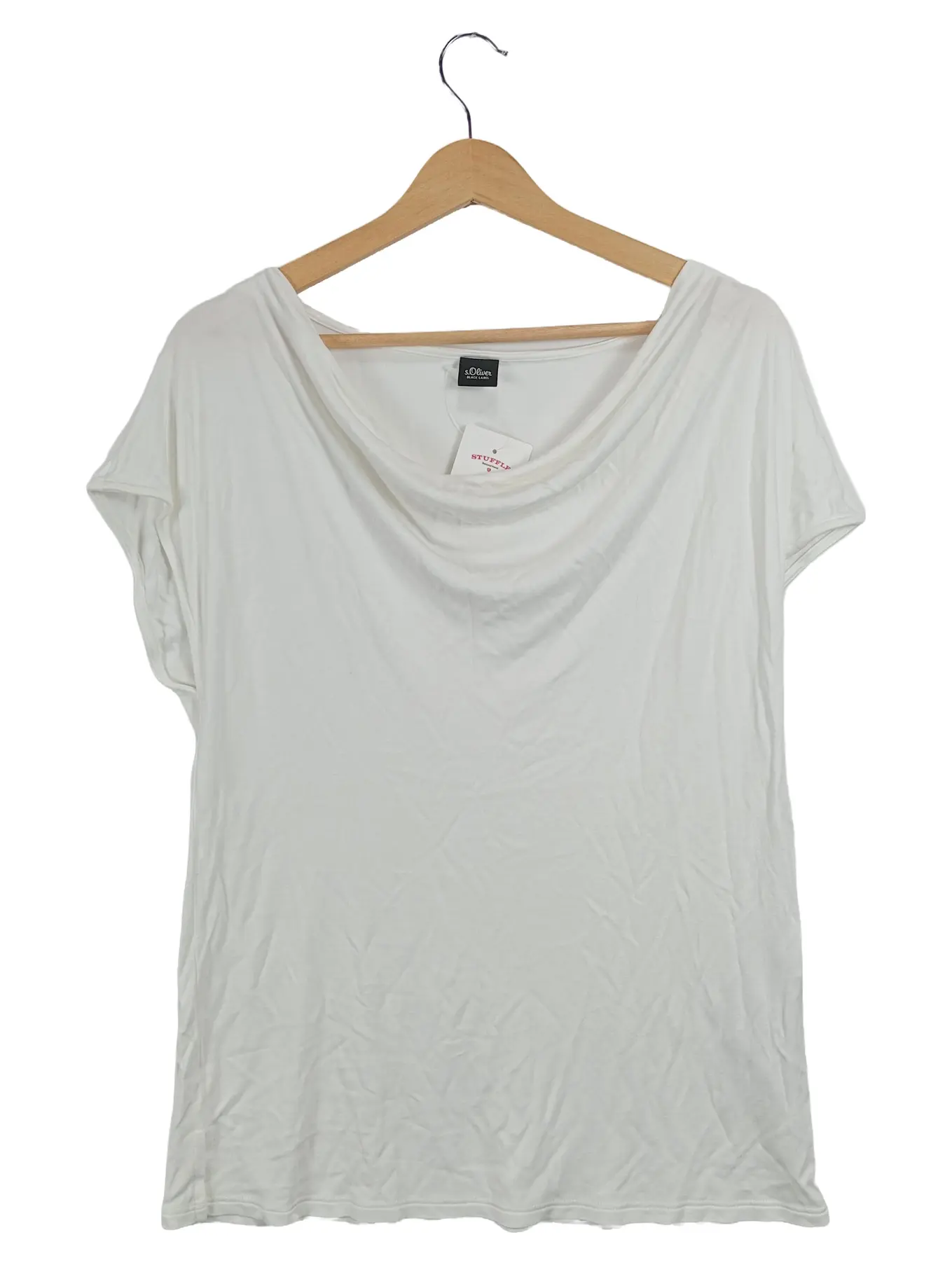 S.OLIVER Damen Basic T-Shirt Weiß Einheitsgröße Kurzarm
