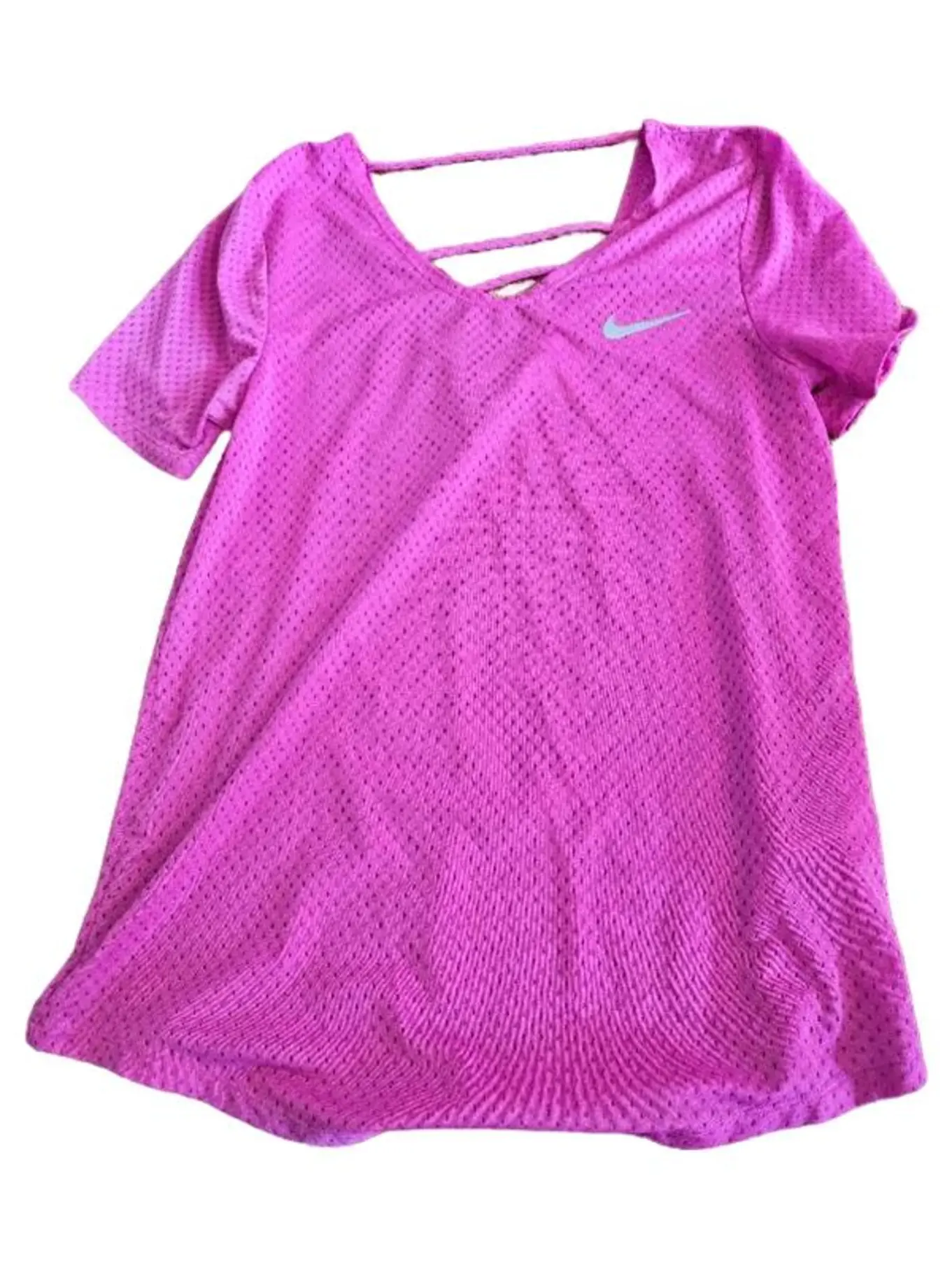 NIKE Sport Shirt Damen Gr. 34/XS Pink Kurzarm Laufshirt Training