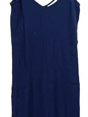 Vorschaubild 2 von Damen Sommerkleid Gr. 40 L Blau Casual Viskose Strandkleid