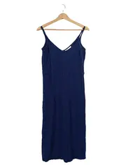 Vorschaubild 1 von Damen Sommerkleid Gr. 40 L Blau Casual Viskose Strandkleid