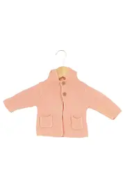 Vorschaubild 1 von Kinder Strickjacke Gr. 62 Rosa Baumwolle Kapuze Casual