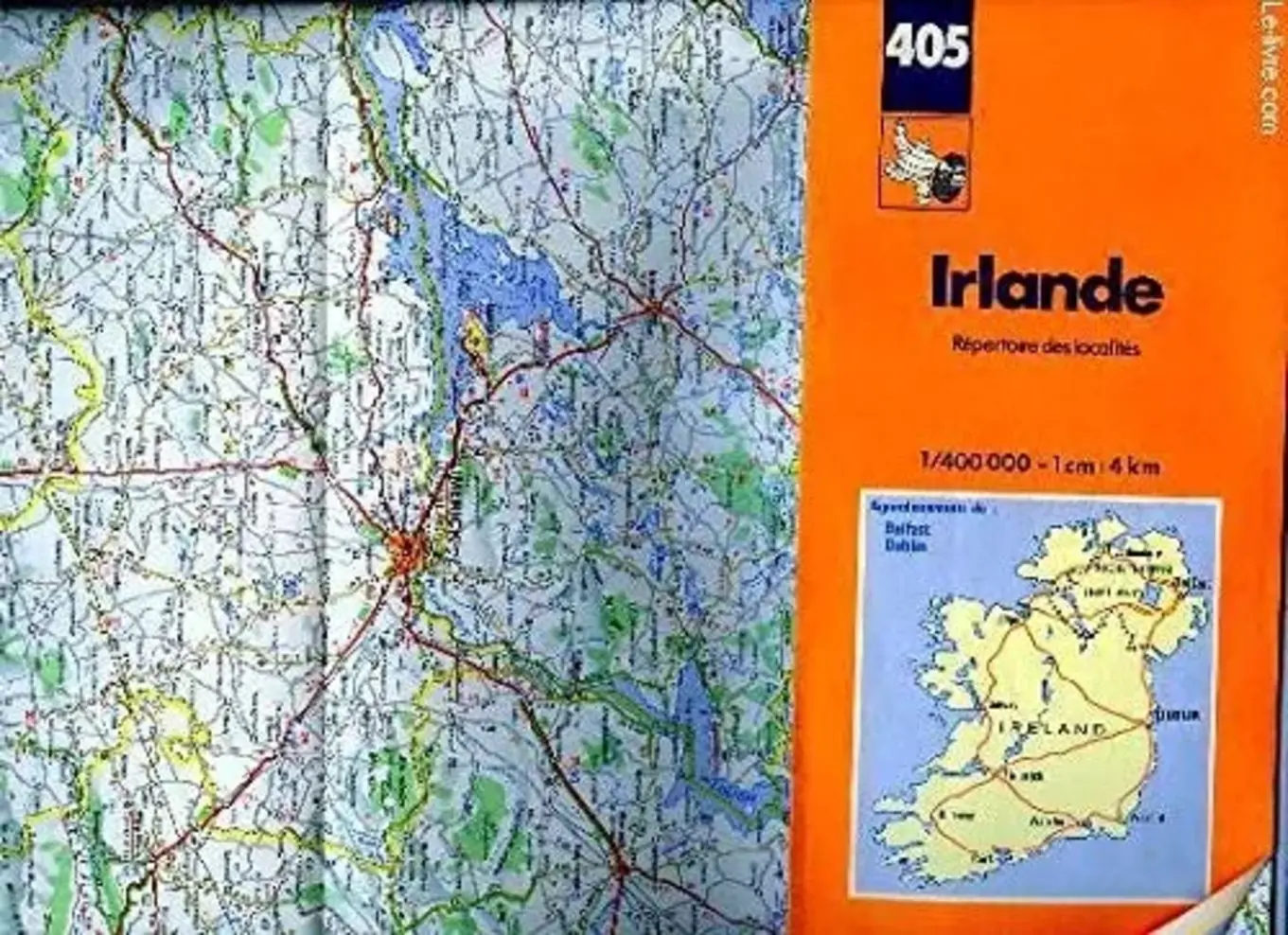 Michelin Irland Reisekarte 405 Straßenkarte detailliert für Reiseplanung