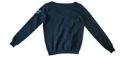 Vorschaubild 3 von Damen Pullover V-Ausschnitt Schwarz Gr. M Metallic-Streifen