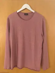 Vorschaubild 2 von Herren Langarmshirt Gr. L Rosa Basic Rundhals