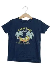 Vorschaubild 1 von Kinder T-Shirt Vacay Time Aufdruck Gr. 104 Blau Baumwolle