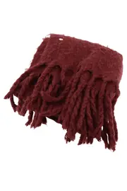 Vorschaubild 1 von Damen Schal Rot Polyester Fransen Elegant Klassisch