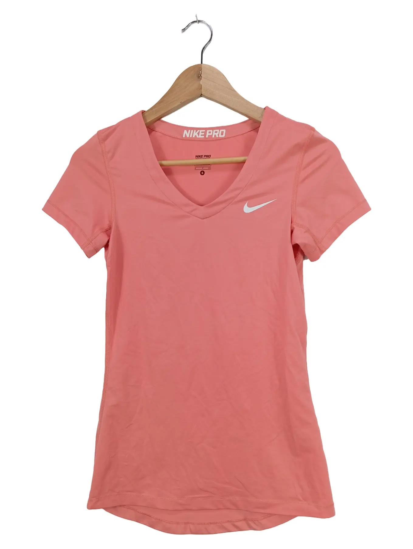 NIKE Pro Damen Sport Shirt Pink Gr. 36/S Kurzarm