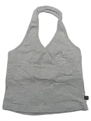 Vorschaubild 1 von Mädchen Neckholder Top Gr. 110 Grau Meliert Ärmellos Baumwolle Freizeit