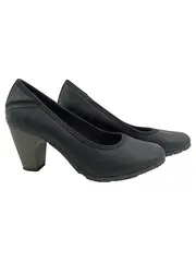 Vorschaubild 1 von Damen Pumps Gr. 36 Schwarz Soft Foam Blockabsatz Elegant