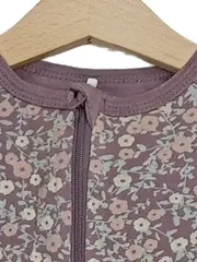 Vorschaubild 2 von Baby Strampler Mädchen Gr. 62 Lila Blumenmuster Bio-Baumwolle