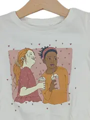 Vorschaubild 2 von Kinder T-Shirt Mädchen Gr. 80 Weiß Casual mit Print