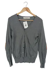 Vorschaubild 1 von Damen Strickjacke Grau Gr. 36/S Klassisch Elegant Cardigan Baumwolle